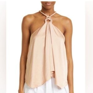 A.L.C. Calypso Halter Tank In Bella Elegant Cream Blush Cami Halter Top NWOT